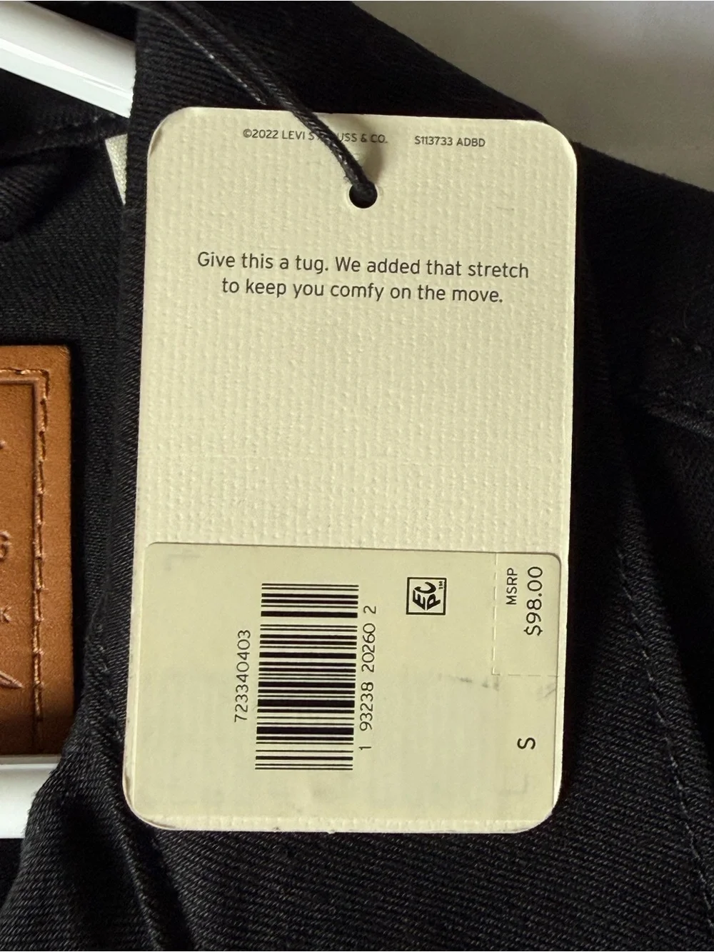 Levi's Black Denim Trucker Jacket with Chest Pockets - Picture 3 of 3